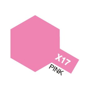 X-17 Pink, Acrylic Mini 10 ml (penselmaling, blank) - Tamiya